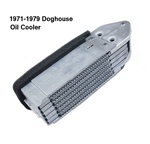 113117021 New stock motor and engine oil coolers and stands for air cooled for VW Volkswagen Bug and Super Beetle. Late model offset doghouse oil coolers combined with late model wider fans were designed by Volkswagen engineers to ensure maximum cooling e