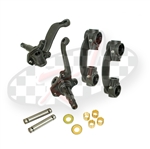 22-2950, 22-2951, 22-2858, 22-2859, New forged 2.5 inch dropped spindles are for VW Bugs and Volkswagen Karmann Ghias with link pin (1950-1965) or ball joint (1966-1977) front ends and are available in  dropped  drum or dropped disc brake.