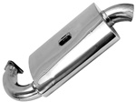 Phatboy Stainless Muffler for Standard Made in USA headers or Empi premium VW Volkswagen headers. All stainless muffler only fits 2031-10 or 2031-13 Made in USA standard headers. The Phat boy style muffler gives your car the sound and style you will need