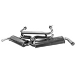 3648-0 This is a performance header and dual quiet pack mufflers for VW Volkswagen Bug, 13-1600 to 1973. This can be used with heater boxes or J tubes. This is the most economical way to add horsepower to your engine. Real header systems will unleash the