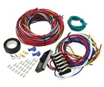 Universal wire harness with fuse box VW Volkswagen Buggy wiring harness 9466 Complete wiring kit includes 6 panel fuse box, fuses, wire, ends, fittings, electrical tape and instructions. Great for buggies, Kit cars and other special applications. wiring h