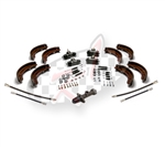 Replacement brake kit for 1965-1966 VW Volkswagen Bug and Karmann Ghia. Includes new master cylinder, 4 wheel cylinders, 4 brake hoses , front and rear brake shoes, front and rear brake hardware kits.