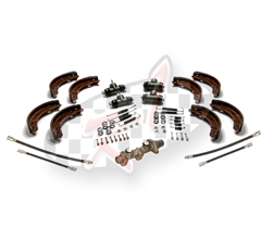 Replacement brake kit for 1968 Standard Beetle Bug VW Volkswagen with swing axle rear suspension. Includes new master cylinder, 4 wheel cylinders, 4 brake hoses , front and rear brake shoes, front and rear brake hardware kits.