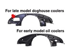 8930, 8952, 8945, 8951, Replacement engine front firewall tin for VW. Front engine firewall tins are made for early oil coolers and late doghouse oil coolers. Late model doghouse oil coolers have a 2 piece exhaust vent to remove hot air from oil cooler ou