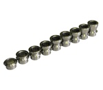 High angle misalignment stainless steel spacers are a necessary component when using heim joints and trying to achieve extreme amounts of travel. Misalignments are measured by the hole size in the heim joint or uniball, bolt size through the center of the
