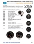 VDO Cockpit gauges, oil pressure, oil and water temperature, fuel, voltmeter, amp meter, turbo boost, cylinder head temp, hour meter, tachometer, speedometer for VW Volkswagen. VDO GAUGES The gauge that started it all. Great styling with uncompromising VD