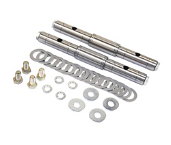 21-2308, 21-2309, Scat 20129 Heavy duty solid rocker shafts for VW Volkswagen are an essential component when using performance high rev springs. Stock rocker shafts have an inferior thin wire spring clip holding the rockers on the shafts. Bolt together s