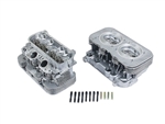 New dual port cylinder heads for VW 043101355CK 98-3856B New complete replacement dual port cylinder head for VW Volkswagen bug, super beetle, karmann ghia, and bus. 35x32 forged steel valves. 14 mm spark plug hole.