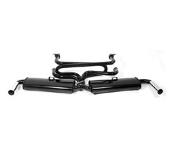 3648-0 This is a performance header and dual quiet pack mufflers for VW Volkswagen Bug, 13-1600 to 1973. This can be used with heater boxes or J tubes. This is the most economical way to add horsepower to your engine. Real header systems will unleash the