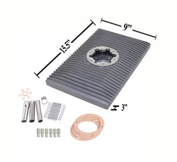 9143 High capacity 3.5 quart oil sumps for VW Volkswagen Bug, Super Beetle, Karmann Ghia, Type 3 and 1600cc Bus. This will add more oil capacity and while preventing oil starvation from hard launching and cornering. This has been made wider without being