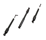 113425021, 211425021A, 113425021J, New replacement steering dampers for VW Volkswagen standard Bug, Super Beetle, and Bus. Sometimes a worn out or leaking steering damper will cause the car to shimmy and shake when you hit a bump in the road. Early pre 60