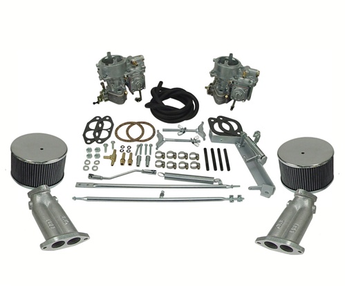 EMPI 43-4430 Dual 40mm Kadron Style Carburetor Kit W/ Twist Linkage For VW Bug / Buggy