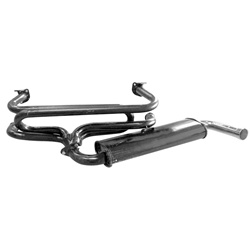 3647 This is a performance header and single quiet pack muffler for VW Volkswagen Bug, 13-1600 to 1973. This can be used with heater boxes or J tubes. This is the most economical way to add horsepower to your engine. Real header systems will unleash the p