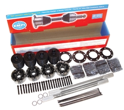 Empi chromoly 930 and Type 2 Irs axle kits, cv joint grease, 36mm axle nuts, axle spacers, chrome spring plate covers, axle seal kits for VW Volkswagen. EMPI CHROMOLY I.R.S. RACE AXLE Kits EMPI has taken the guess work out of putting together your high pe